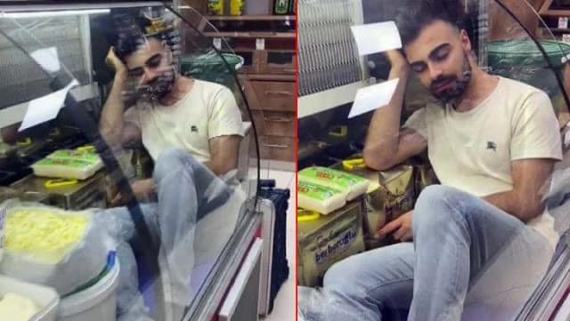 رجل في تركيا ينام في الثلاجة هربا من الحر والسلطات تصدر حكما بحقه (صور)