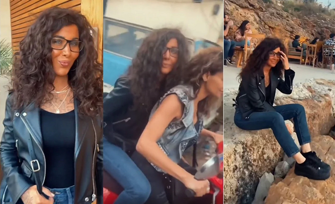 نانسي عجرم تسير متنكرة في شوارع بيروت للاحتفال بعيد ميلادها (فيديو)